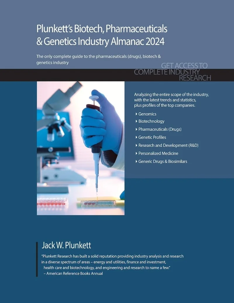 Plunkett's Biotech, Pharmaceuticals & Genetics Industry Almanac 2024 book cover