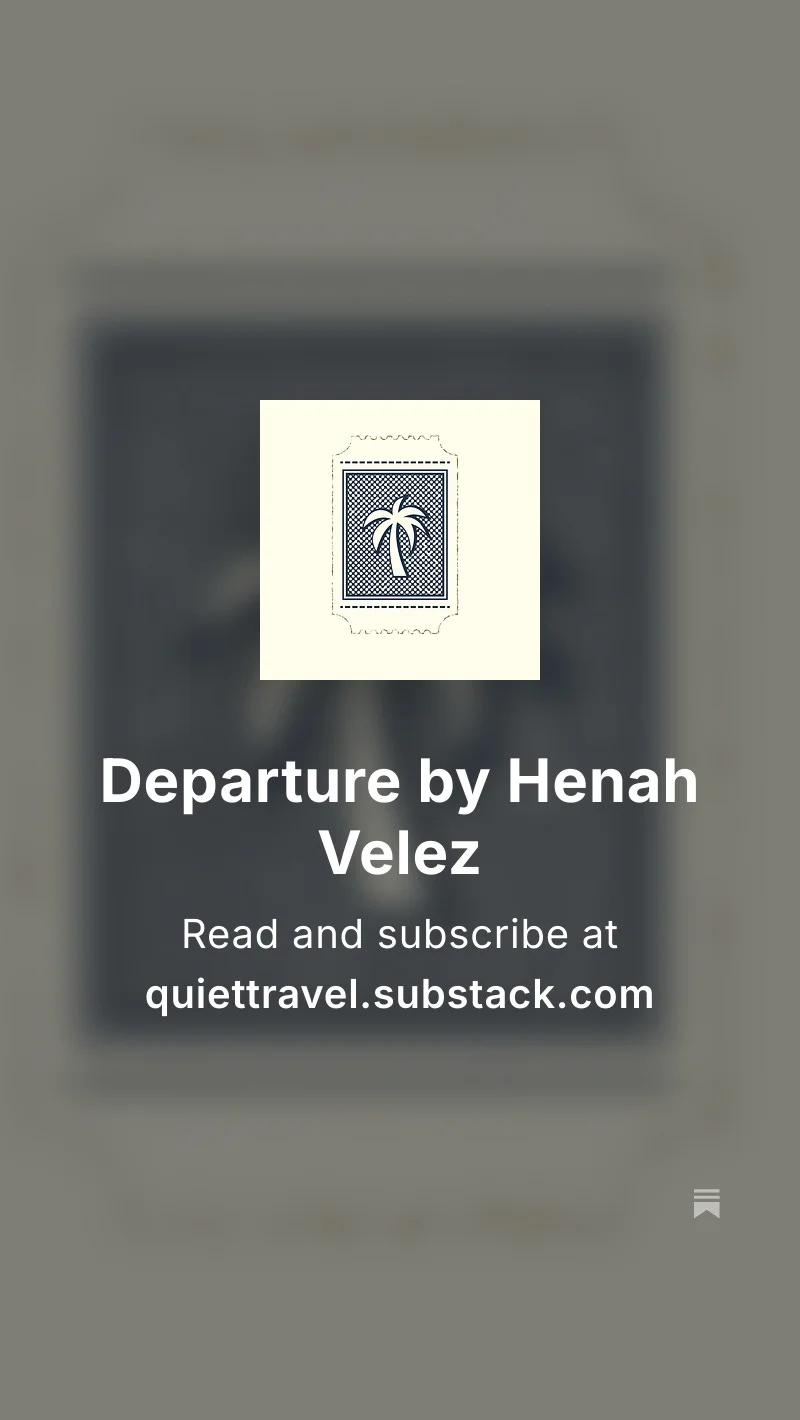 Departure on Substack