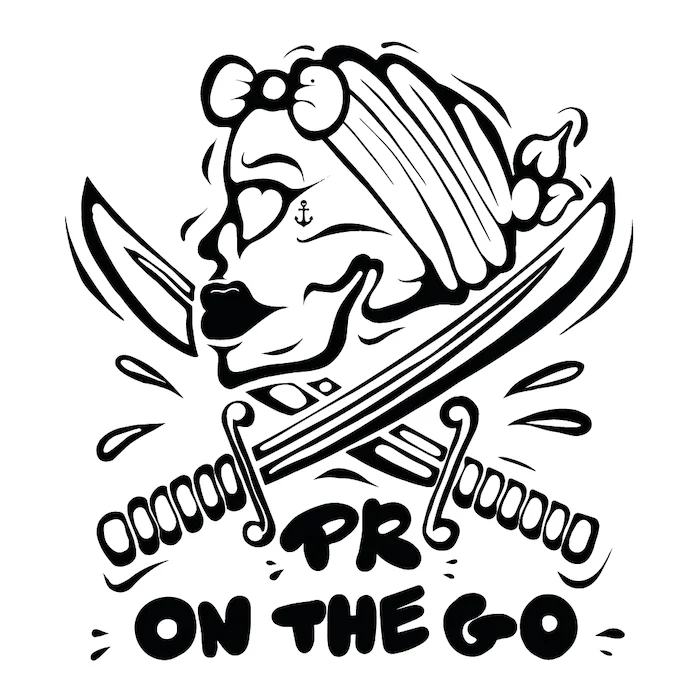 PR ON THE GO pirate illustration